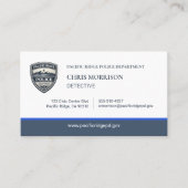 Police Thin Blue Line Logo Business Card Visitekaartje (Voorkant)