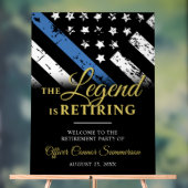 Police Thin Blue Line Retirement Party Welcome Acryl Bord (Neutraal)
