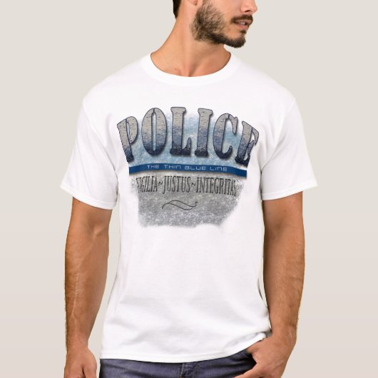 POLICE~Thin Blue Line T-shirt (Voorkant)