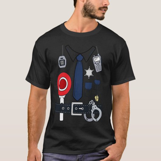 Police Uniform Police Officer Uniform Police Fancy T-shirt (Voorkant)