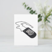 PoliceBadgeLeatherHolder120911 Briefkaart (Staand voorkant)