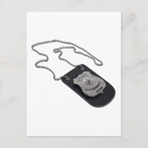 PoliceBadgeLeatherHolder120911 Briefkaart