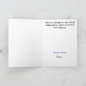 Policeman en Jack Frost Funny-kerstkaart Kaart (Binnen)