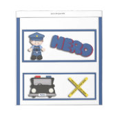 Policeman Hero Kinder Snoep Bar Wrapper Party Favo Notitieblok (Voorkant)