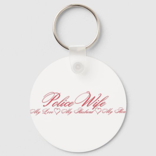 Policeman Husband Hero Sleutelhanger (Voorkant)