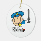 Policeman Occupation Keramisch Ornament (Links)