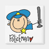 Policeman Occupation Magneet (Voorkant)
