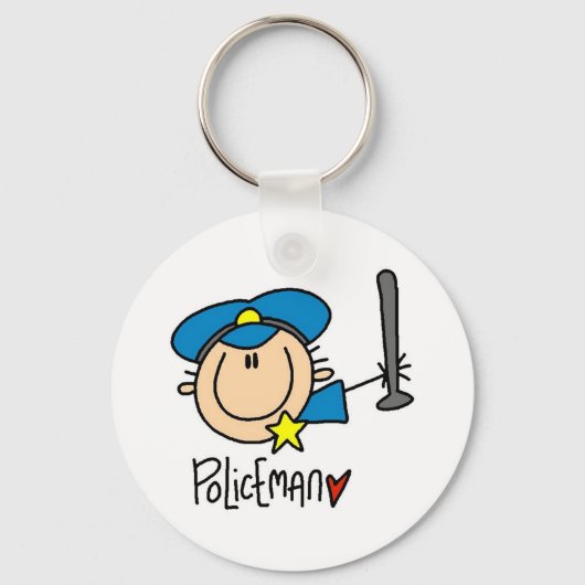 Policeman Occupation Sleutelhanger (Voorkant)