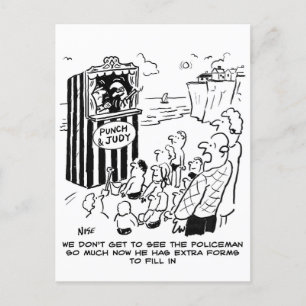 Policeman Punch & Judy Joke Briefkaart