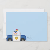 Policeman Rescue Heroes Birthday Uitnodiging (Achterkant)