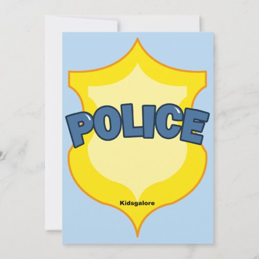 Policeman Rescue Heroes Birthday Uitnodiging (Achterkant)