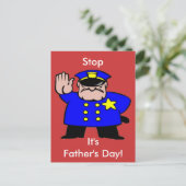 Policeman - Vaderdag Briefkaart (Staand voorkant)