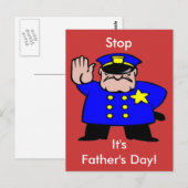 Policeman - Vaderdag Briefkaart (Voorkant / Achterkant)