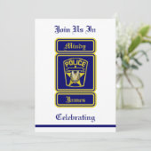 Policeman Wedding Uitnodiging (Staand voorkant)