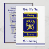 Policeman Wedding Uitnodiging (Voorkant / Achterkant)