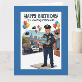 Policeman's Birthday Kaart