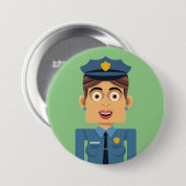 Policia Ronde Button 7,6 Cm (Voorkant /achterkant)