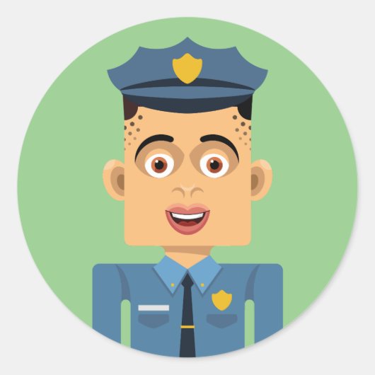 Policia Ronde Sticker (Voorkant)