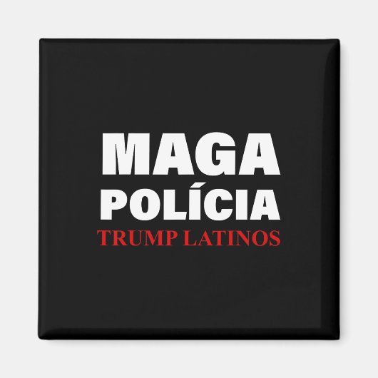 Polícia Trump Latinos Apparel Magneet (Voorkant)