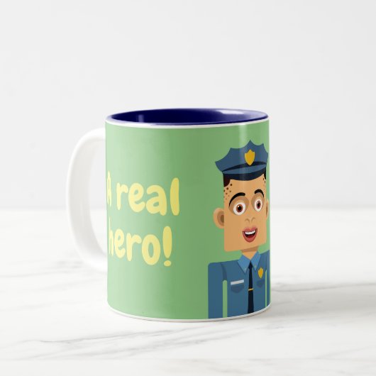 Policia Tweekleurige Koffiemok (Voorkant links)
