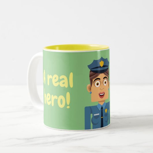 Policia Tweekleurige Koffiemok (Voorkant links)