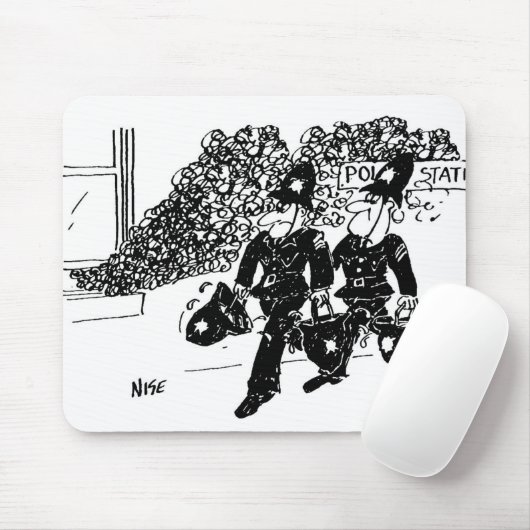 Policy Attend Fire at Police Station Mouse Mat Muismat (Met muis)