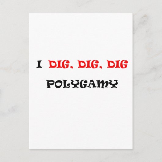 POLIGAMY BRIEFKAART (Voorkant)