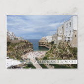 Polignano a Mare City strand in Puglia bar briefka Briefkaart (Voorkant)