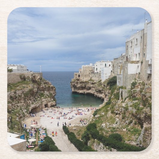 Polignano a Mare City strand in Puglia onderzetter (Voorkant)