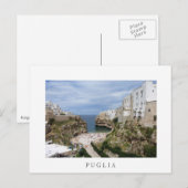 Polignano a Mare City strand, Puglia White briefka Briefkaart (Voorkant / Achterkant)