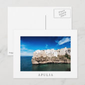 Polignano a Mare-huizen op een klif in Apulië Briefkaart (Voorkant / Achterkant)