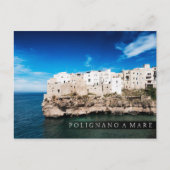 Polignano a Mare-huizen op een klif in Puglia Briefkaart (Voorkant)