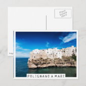 Polignano a Mare-huizen op een klif in Puglia Briefkaart (Voorkant / Achterkant)