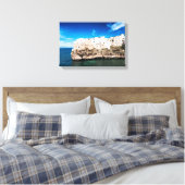 Polignano a Mare-huizen op een klif in Puglia Canvas Afdruk (Insitu (Slaapkamer))