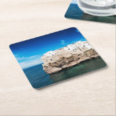 Polignano a Mare-huizen op een klif in Puglia Kartonnen Onderzetters (Schuin)