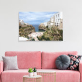 Polignano a Mare stadsstrand in Puglia canvas prin Afdruk (Insitu (Woonkamer))