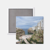 Polignano a Mare stadsstrand in Puglia magneet (Voorkant / Achterkant)
