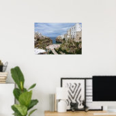 Polignano a Mare stadsstrand in Puglia poster (Thuiskantoor)