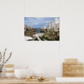 Polignano a Mare stadsstrand in Puglia poster (Keuken)