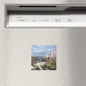 Polignano a Mare stadsstrand in Puglia tekstmagnee Magneet (Insitu (Vaatwasser))