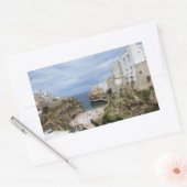 Polignano a Mare stadsstrand rechthoekige sticker (Envelop)