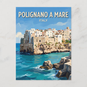 Polignano a Mare vanuit de zee Italië Briefkaart
