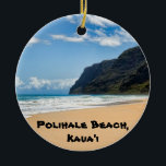 Polihale Kaua'i Keepomwille Keramisch Ornament<br><div class="desc">Polihale State Park is een afgelegen,  wild strand aan de westerne kant van het Hawaiiaanse eiland Kauai.</div>