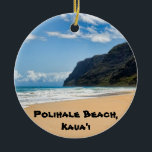Polihale Kaua'i Keepomwille Keramisch Ornament<br><div class="desc">Polihale State Park is een afgelegen,  wild strand aan de westerne kant van het Hawaiiaanse eiland Kauai.</div>