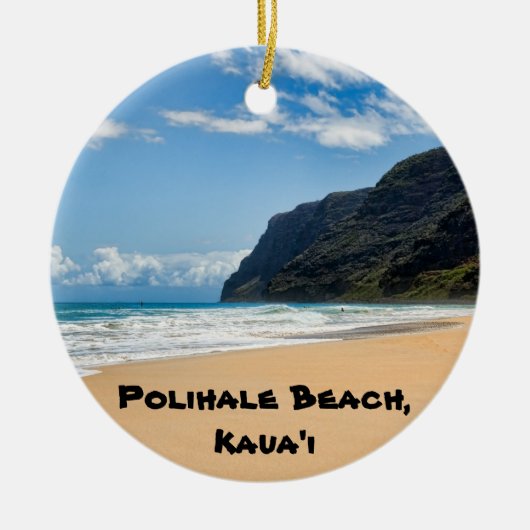 Polihale Kaua'i Keepomwille Keramisch Ornament (Voorkant)