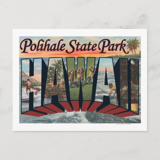 Polihale State Park, Hawaii - Large Letter Scene Briefkaart (Voorkant)