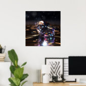 Polijdiamant, glanzend gemstone zoom poster (Thuiskantoor)