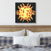 Poliovirus, toont de receptoren canvas afdruk (Insitu (Slaapkamer))