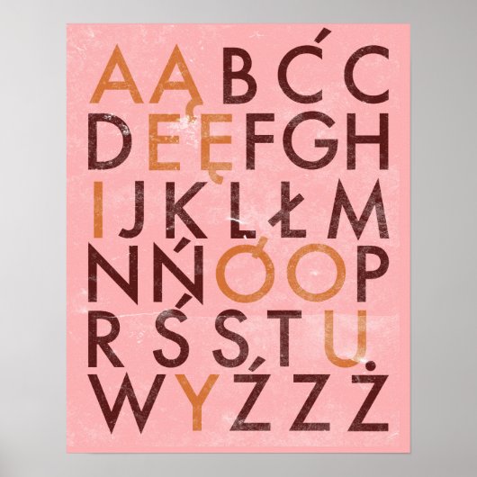 POLISH ALPHABET POSTER (Voorkant)