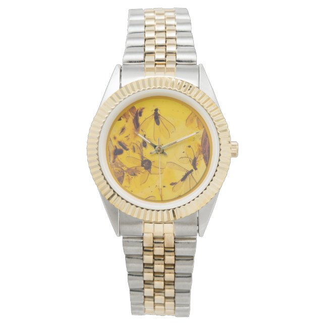 Polish Amber Insecten Horloge (Voorkant)